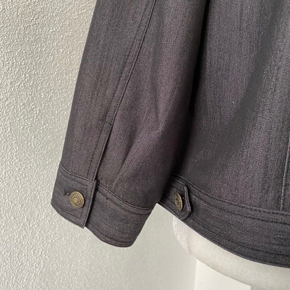 Ruby Roadwomens Blue Snap Front Embellished Jacke… - image 4